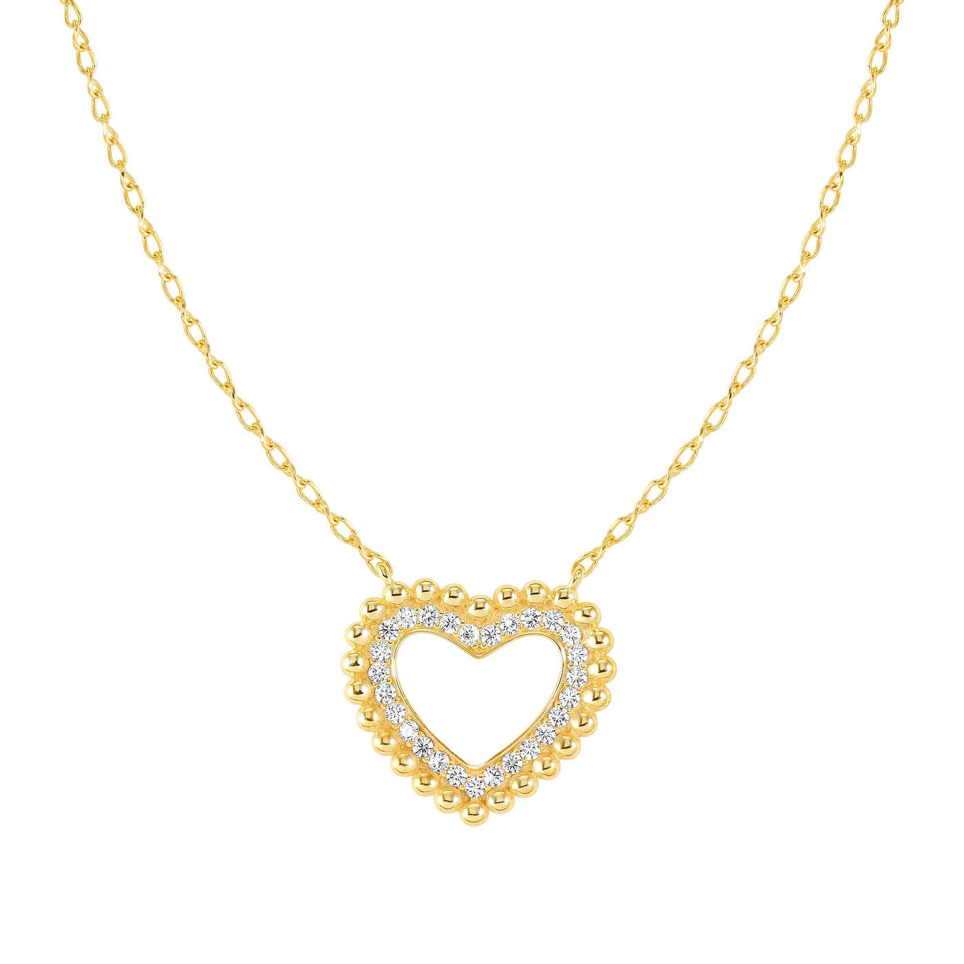 Nomination Love Cloud Yellow Gold Heart and CZ Pendant 240504/008