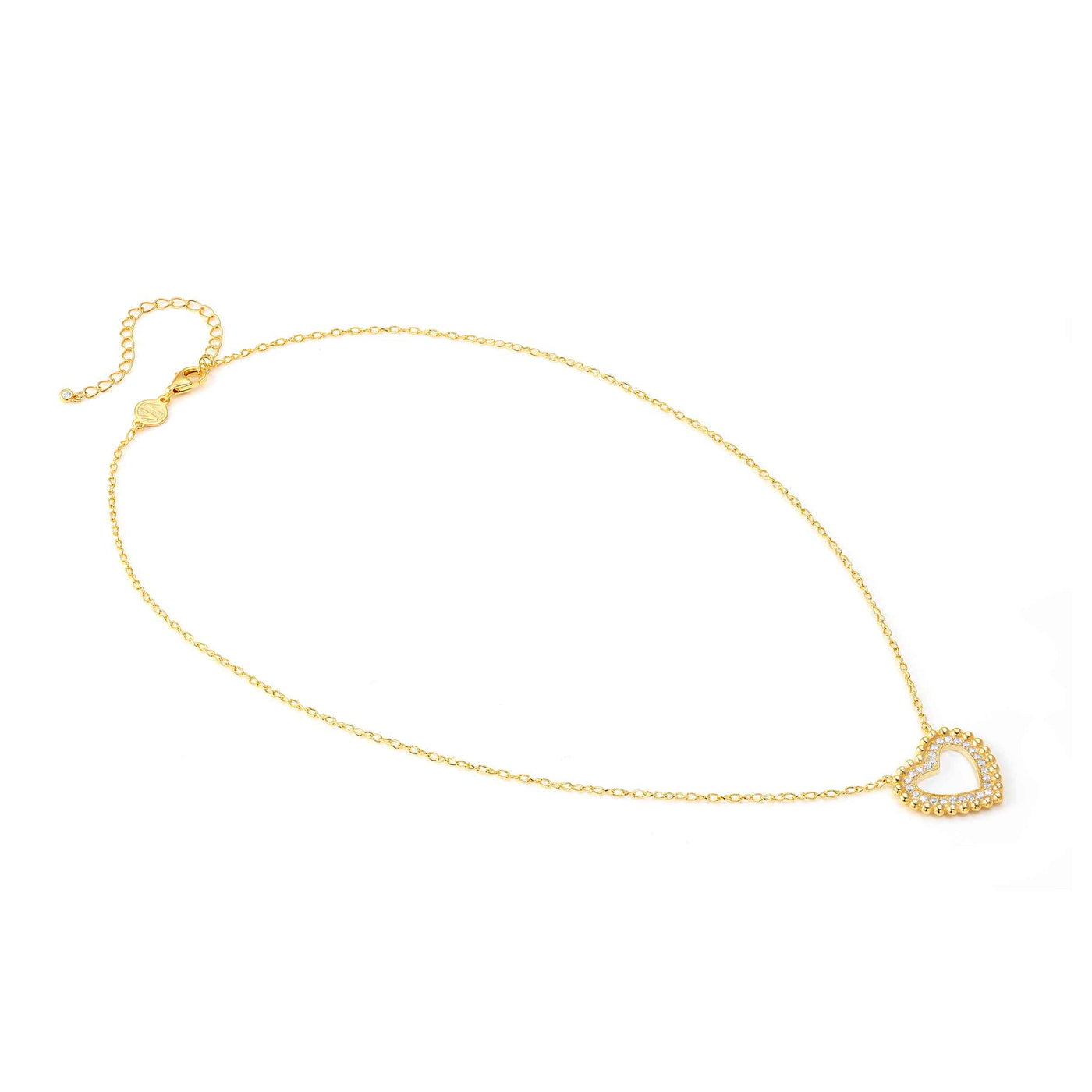 Nomination Love Cloud Yellow Gold Heart and CZ Pendant 240504/008