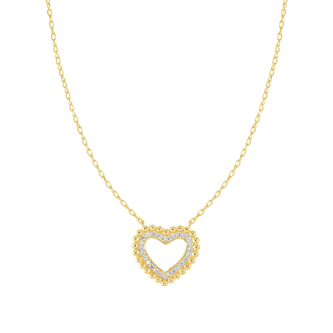 Nomination Love Cloud Yellow Gold Heart and CZ Pendant 240504/008