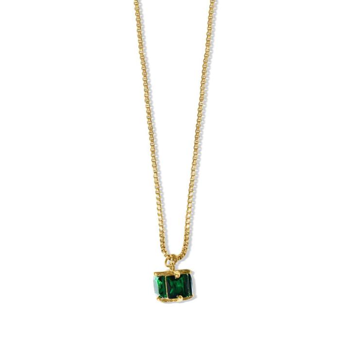 Steel Me Yellow Gold Green Lantern Pendant