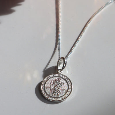 Sterling Silver Saint Christopher Necklace