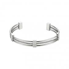 Stainless Steel Cable Wire Cuff Bracelet