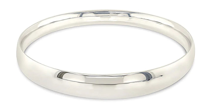 Sterling Silver 8Mm Wide Comfort Curve Bangle