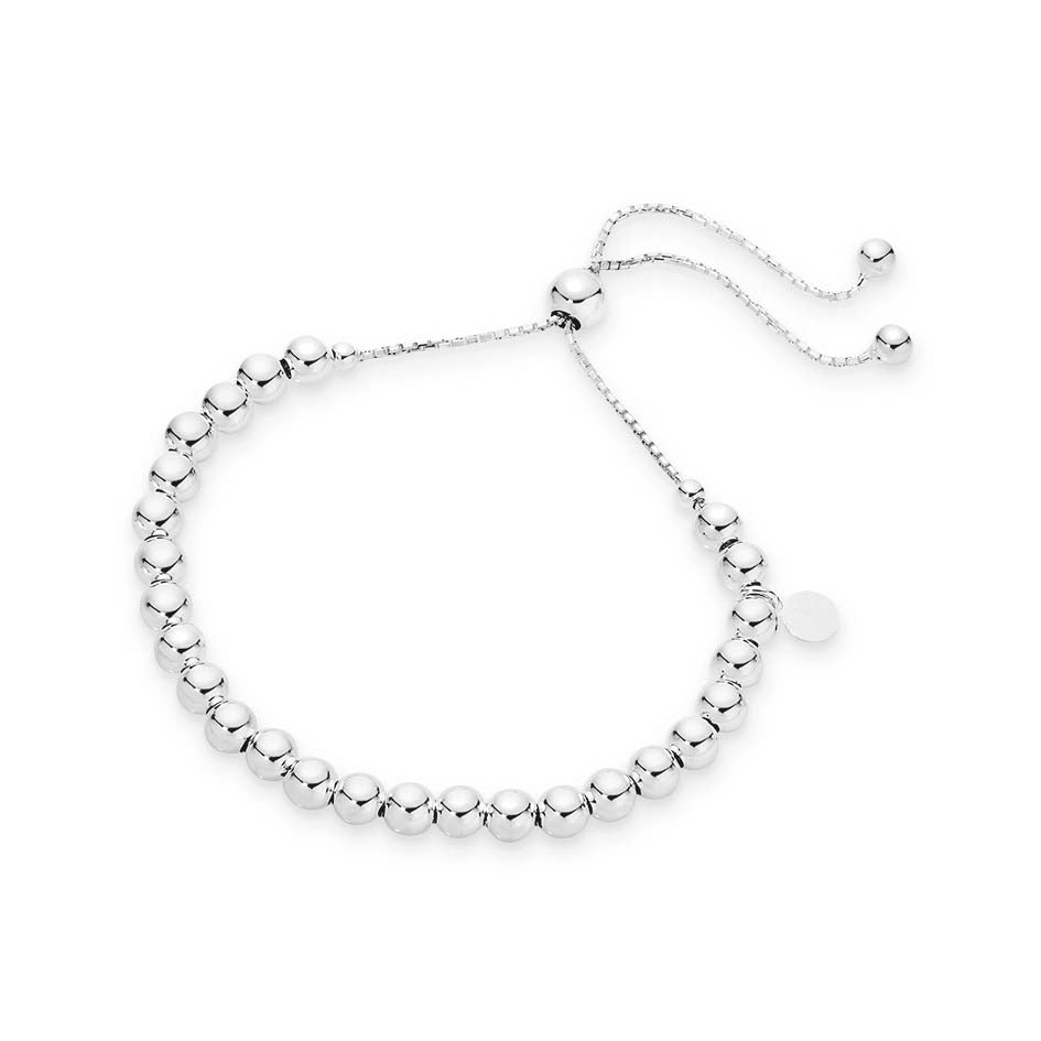Sterling Silver Adjustable Ball Bracelet