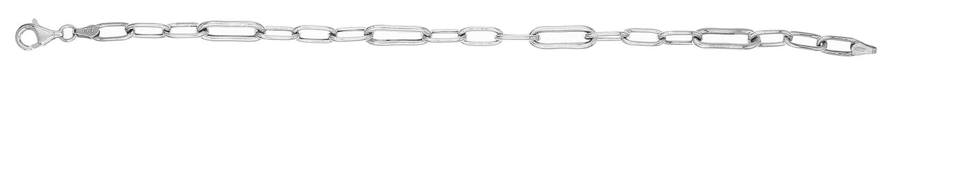 Sterling Silver 19cm Paperclip Bracelet
