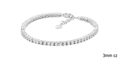 Sterling Silver Cubic Zirconia Tennis Bracelet