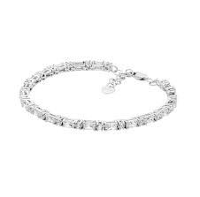 Sterling Silver Cubic Zirconia Tennis Bracelet