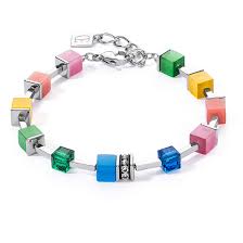 Coeur De Lion Mult Coloured Geo Cube Bracelet