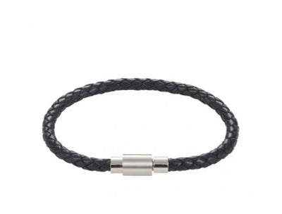 Cudworth Mens Leather Bracelet With Magnetic Catch