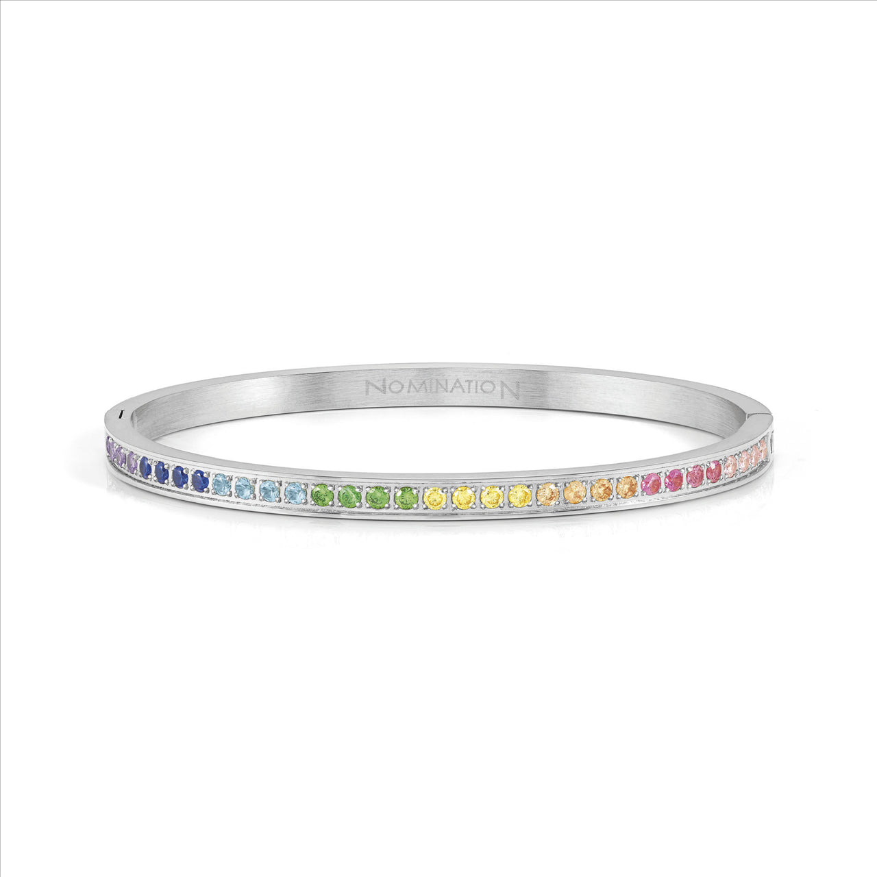 Nomination Pretty Bangles 029505/06/005 Stainless Steel With Rainbow Cz