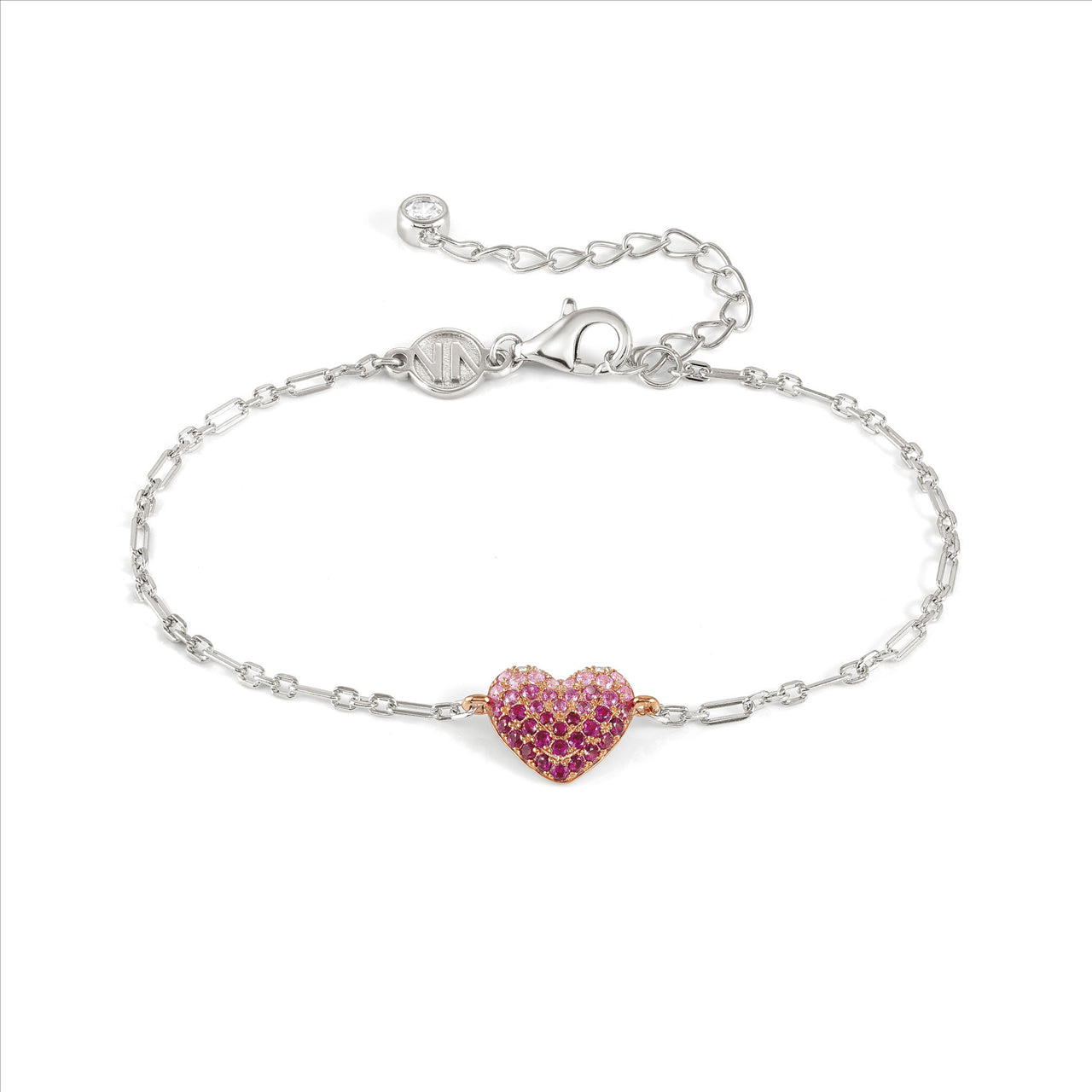 Nomination Crysalis Bracelet 241102/004 Rose Gold Heart With Cz