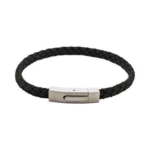 Braided Suede & Steel Calabria Bracelet,