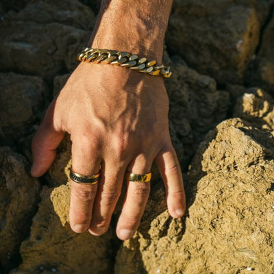 Classic Cuban Link Bracelet Ion Plated Gold