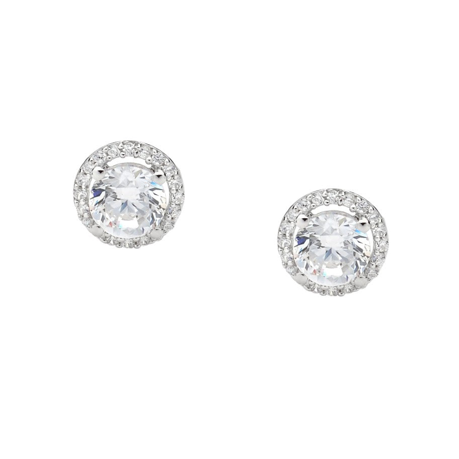 Ellani Cubic Zirconia Stud Earrings