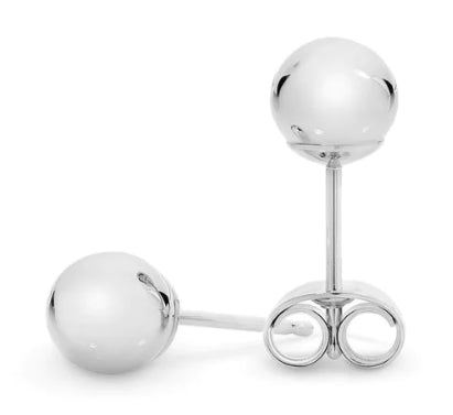 sterling silver 6mm ball stud earrings