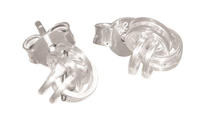Silver Small Knot Earrings