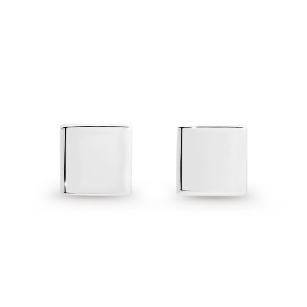 Sterling Silver Square Stud Earrings
