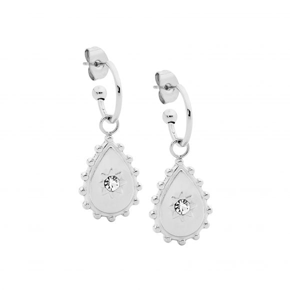 Ellani Steel Tear Drop Earrings