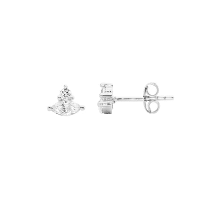 Ellani Marquis And Round Cubic Zirconia Studs