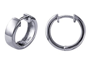 Sterling Silver Plain Huggie Hoop Earrings