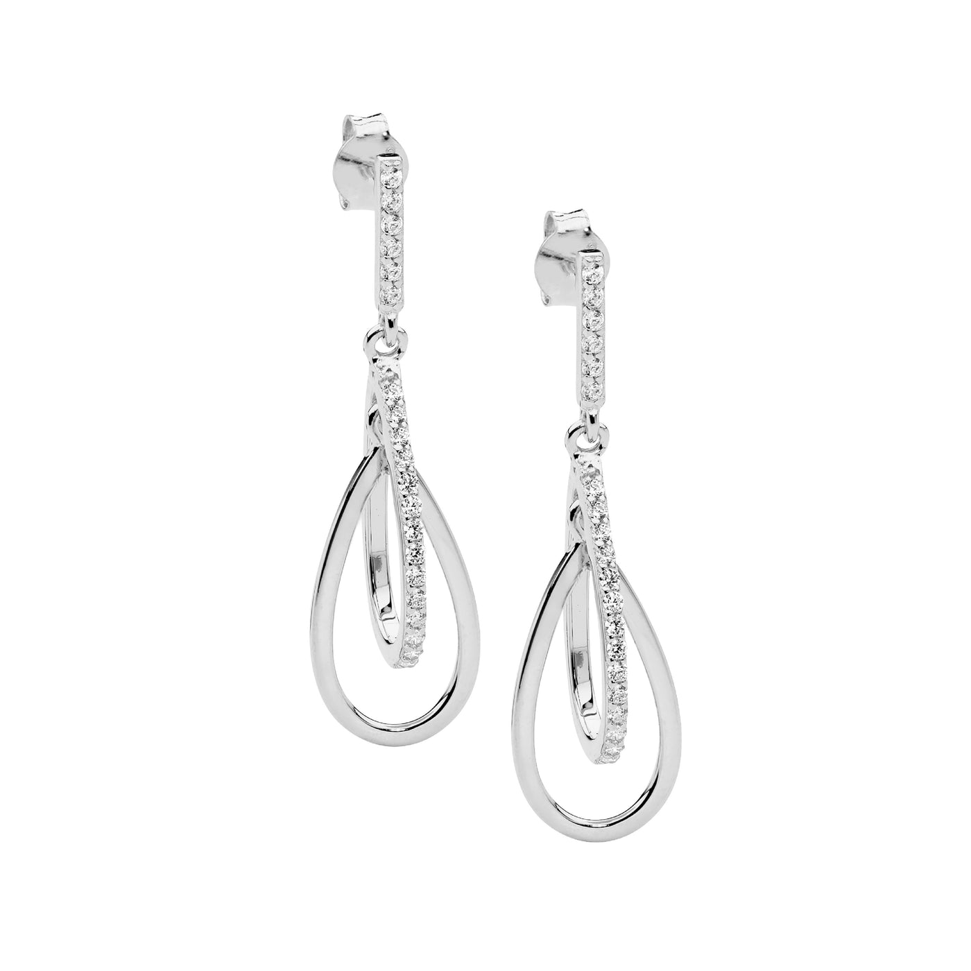 Ellani Sterling Silver Chandelier Drop Earrings