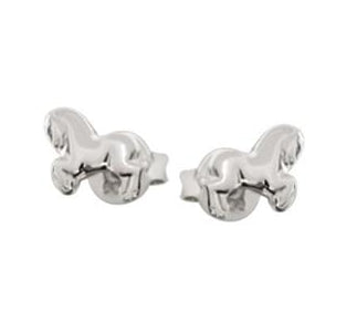 Sterling Silver Horse Stud Earrings
