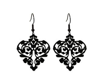 Stainless Steel Black Sucree Earrings