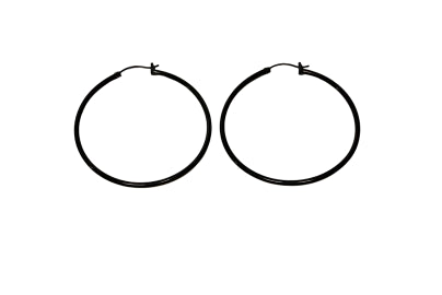 Black Hoop Earrings