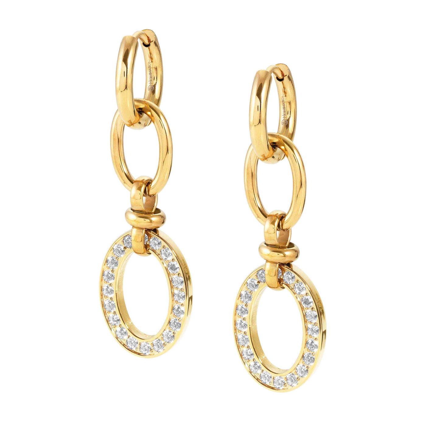 Nomination Steel Gold Plated CZ Affinity Earrings 028608/012