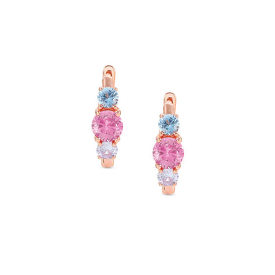 Nomination Sterling Silver Rose Gold Plated Colour Wave Earrings 149822/011