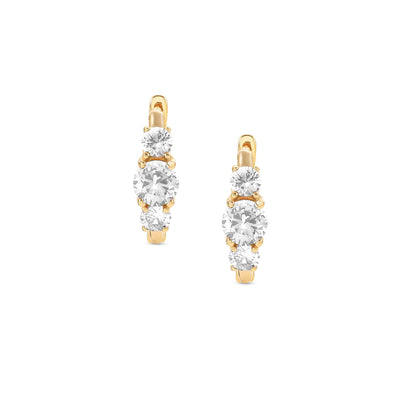 Nomination Sterling Silver Gold Plated Cz Colour Wave Earrings 149822/012