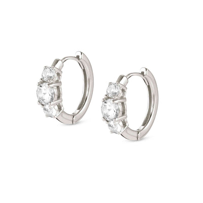 Nomination Sterling Silver Cz Colour Wave Earrings 149823/001