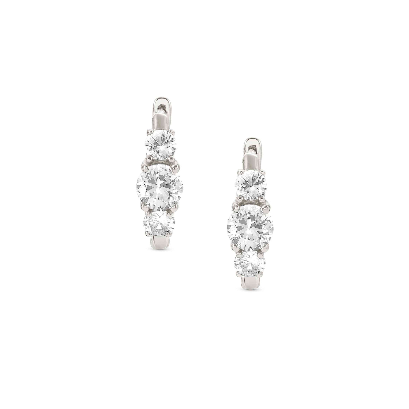 Nomination Sterling Silver Cz Colour Wave Earrings 149823/001
