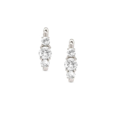 Nomination Sterling Silver Cz Colour Wave Earrings 149823/001