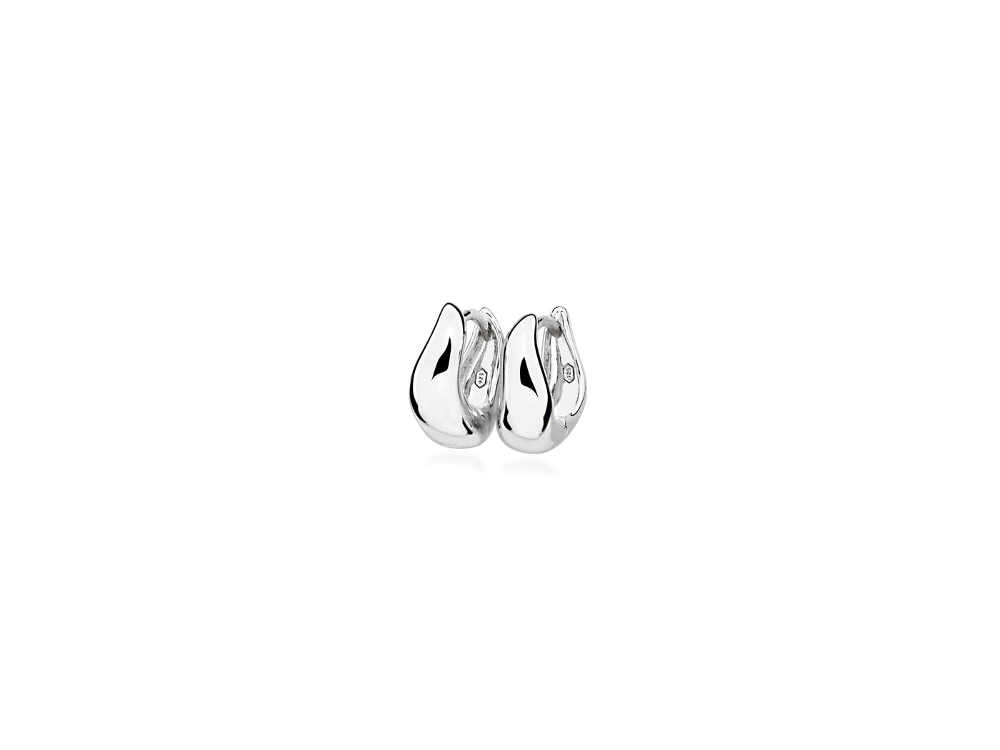 Sterling Silver Free Flow Huggie Earrings