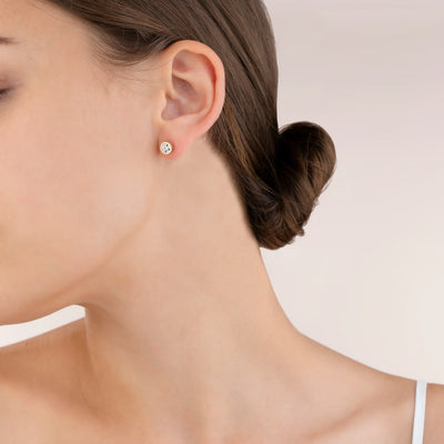 Coeur De Lion Yellow Gold Crystal Earrings