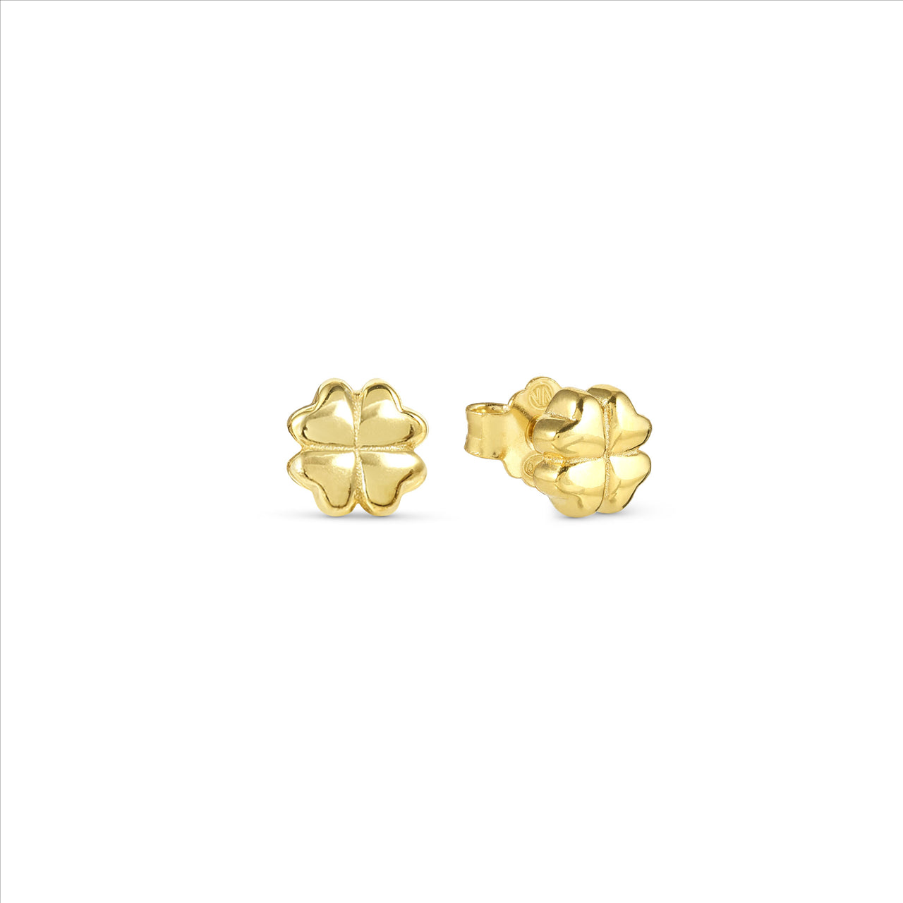 Nomination Armonica Earrings 241307/003 Small Gold Four Leaf Clover Studs
