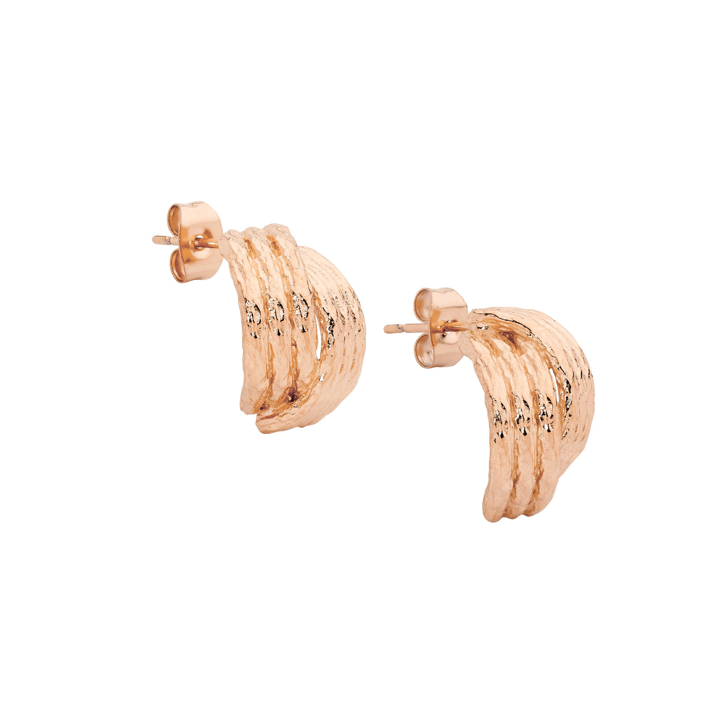 Ellani Rose Gold Plate Hoop Earrings