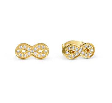 Soffio D'Amore Earrings 134008/024 Gold Infinity With Cz