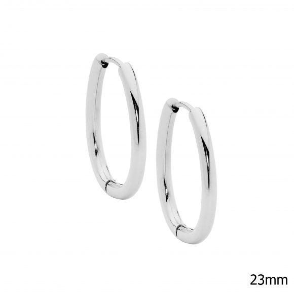 Ladies Ellani Stainless Steel Hoops .