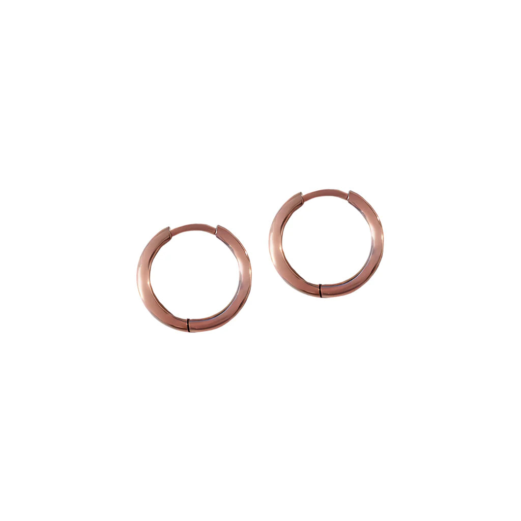 FV Hoops Rose Gold 16mm Thin Huggies