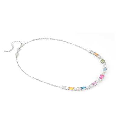 Nomination Sterling Silver CZ Colour Wave Necklace 149826/010