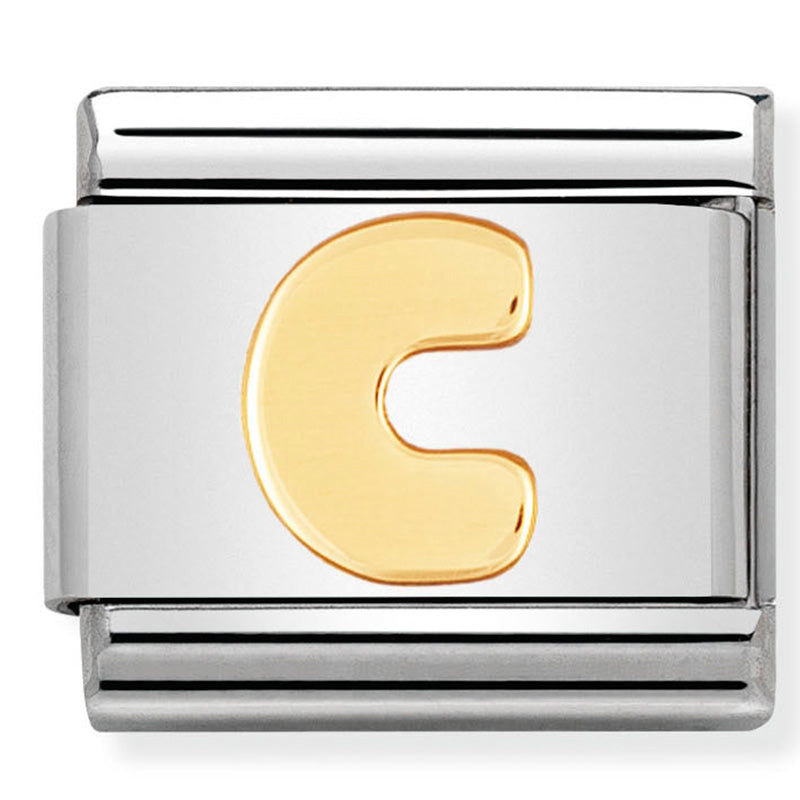 Nomination Composable 030101/03 Letter C with 18ct Yellow Gold