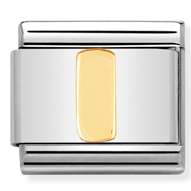 Nomination Composable 030101/09 Letter I with 18ct yellow Gold