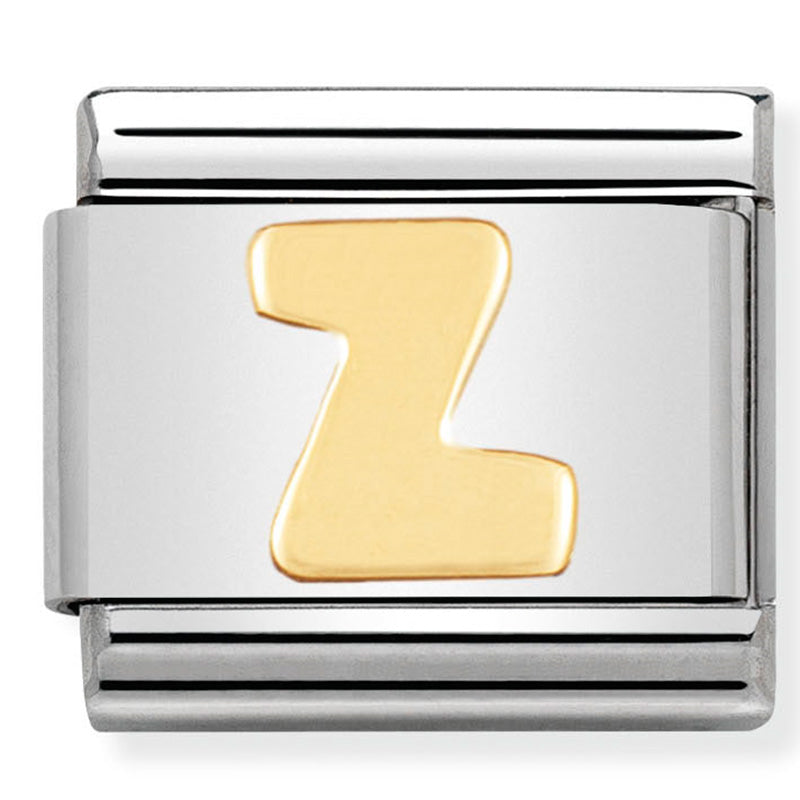 Nomination Composable 030101/26 Letter Z with 18ct Yellow Gold