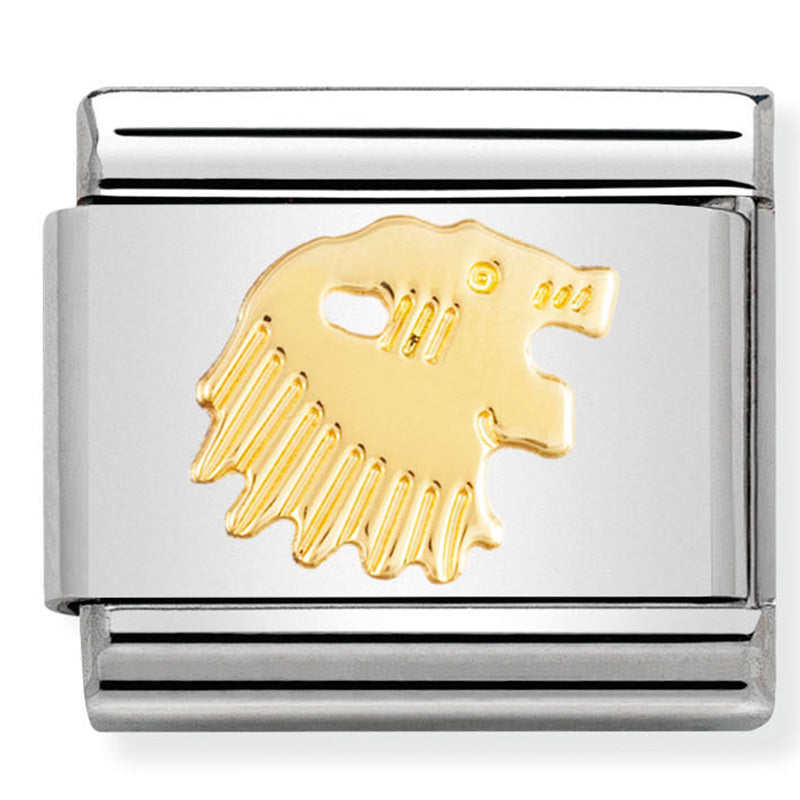 Nomination Composable 030104/05 Zodiac Leo18ct Yellow Gold