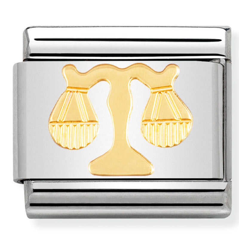 Nomination Composable 030104/07 Zodiac Libra 18ct Yellow Gold
