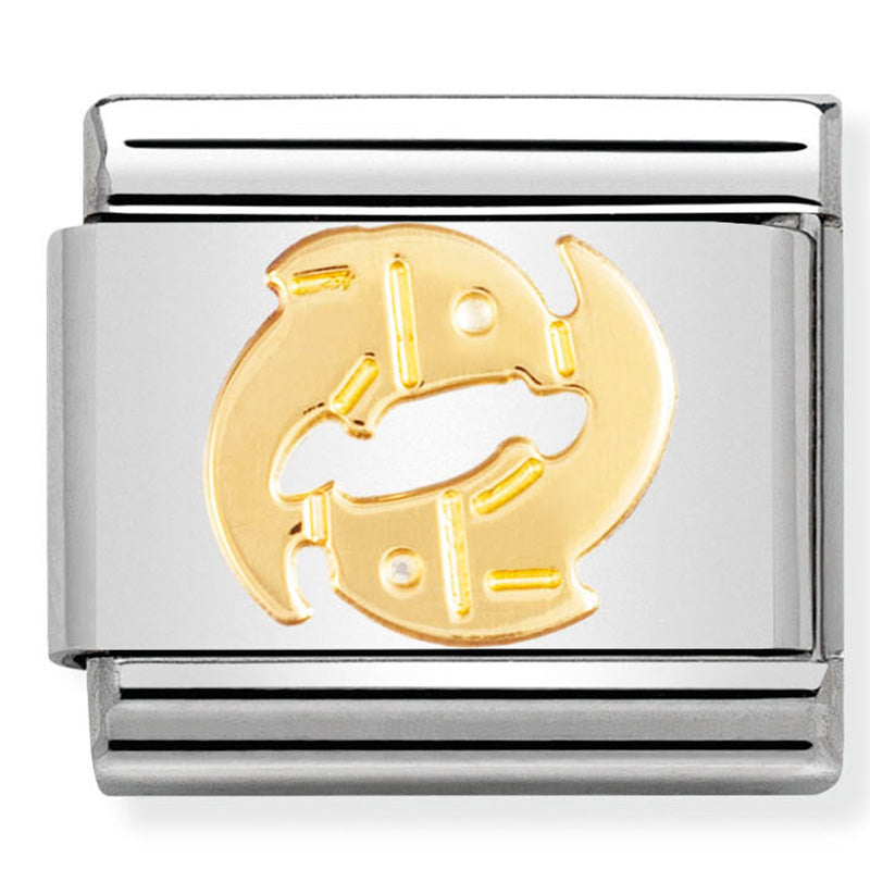 Nomination Composable 030104/12 Zodiac Pices 18ct Yellow Gold