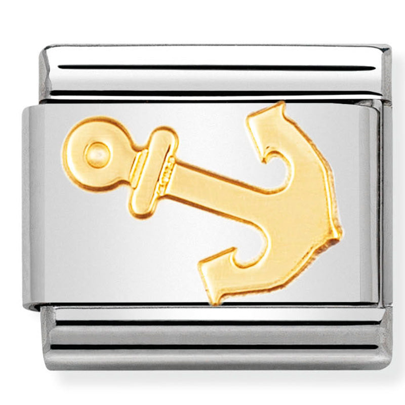 Nomination Composable 030106/15 Steel and 18ct Yellow Gold Anchor