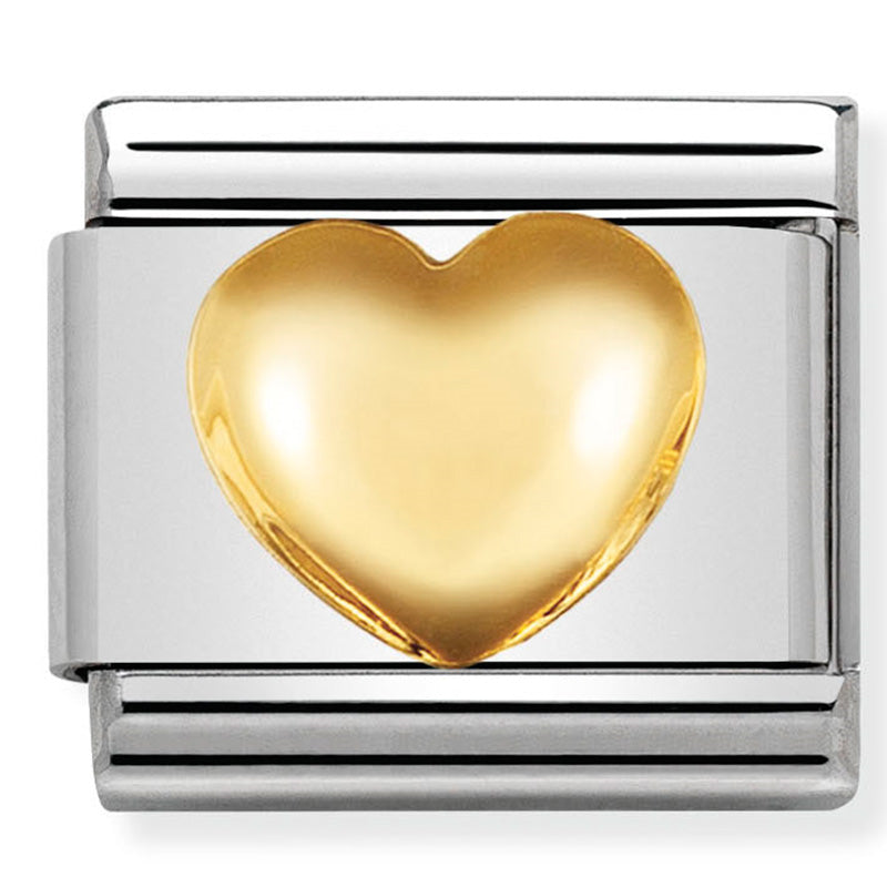 Nomination Composable 030116/01 Steel With 18ct Yellow Gold Heart